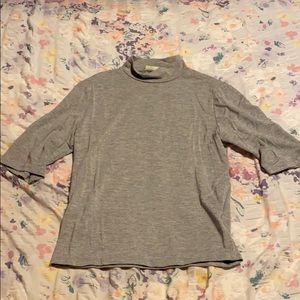 Mock neck gray shirt